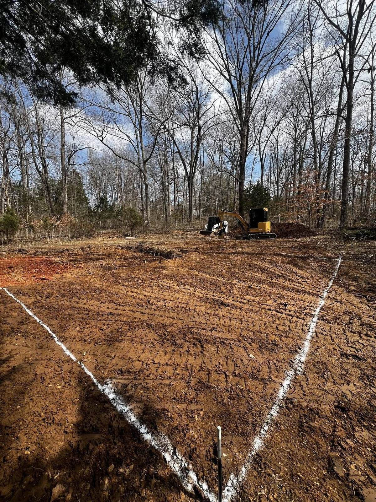 Construction site preparation by Michael Way Acres near Clarksville, TN